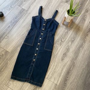 Denim Faux Button Up Dress